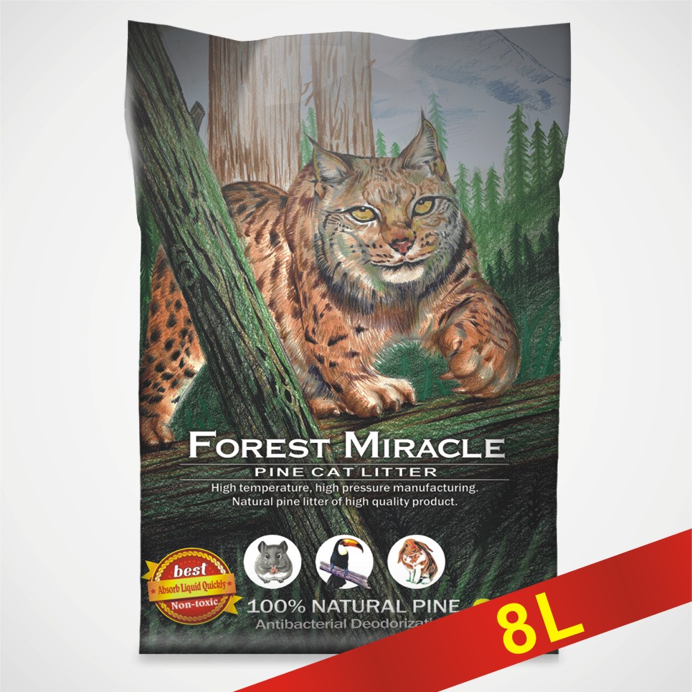 【森林奇跡 Forest Miracle】 |純天然松木砂 8L/約5KG 不含甲醛 SGS認證