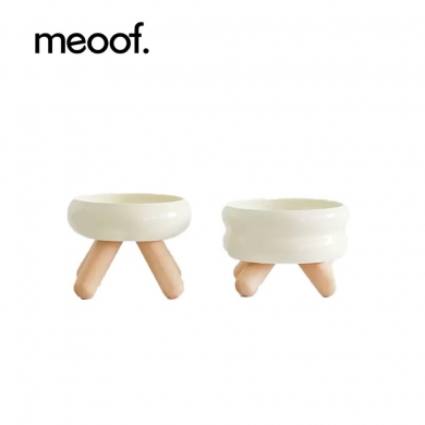 【meoof】GULU寵物陶瓷碗 奶油白