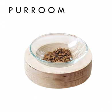 【PURROOM】 木座玻璃寵物碗