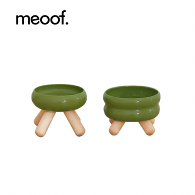 【meoof】GULU寵物陶瓷碗 雲杉綠