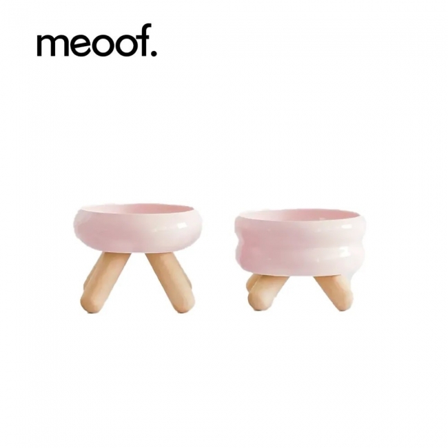 【meoof】GULU寵物陶瓷碗 櫻花粉